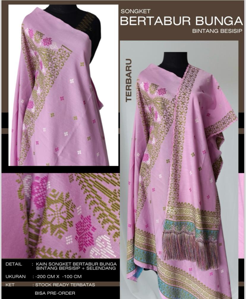 SONGKET BERTABUR BUNGA BINTANG BESISIP