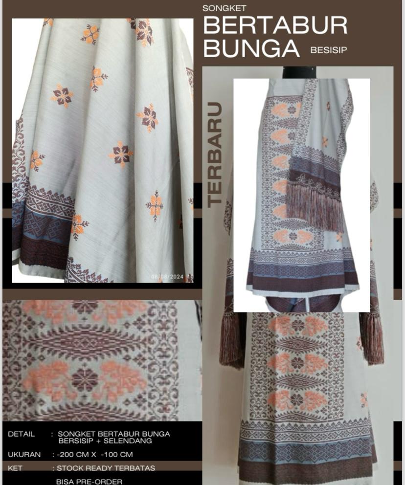 SONGKET BERTABUR BUNGA  BESISIP