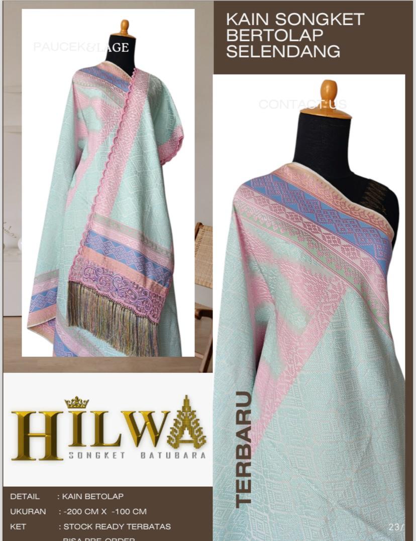KAIN SONGKET BERTOLAP SELENDANG